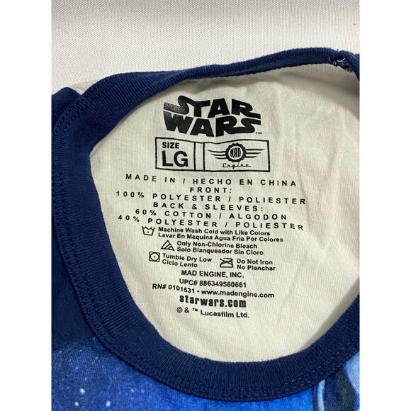 Star Wars Long Sleeve Large Character T-Shirt Luke Skywalker Leia Licensed Mens - Picture 3 of 8